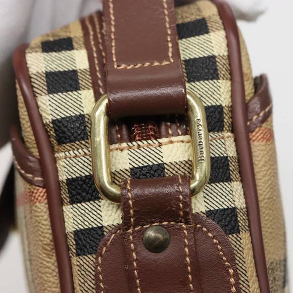 Burberrys Nova Check Shoulder Bag PVC Leather Beige Auth mr265 - Picture 16 of 16